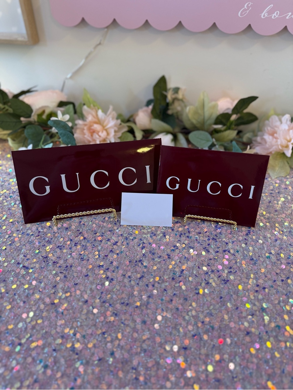 NIB Authentic Gucci Gift Set - Bag, Envelopes, Ribbon, Tissue Paper & Gift Card - Picture 9 of 11